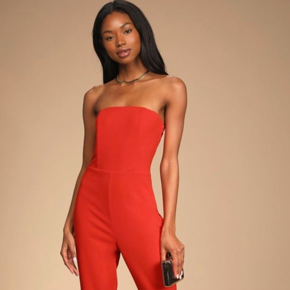 Lulus Red Jumpsuit - Picture 1 of 5